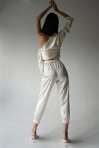 White silk pants - photo 18141