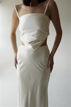 White silk skirt top - photo 18160