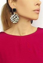 earrings round zebra - photo 20083