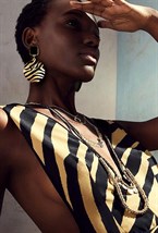 earrings round zebra - photo 20084