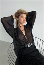 Blouse black fantom - photo 26549