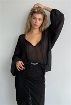 Blouse black fantom - photo 26550