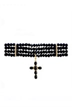 rock crystal choker with cross - photo 30609