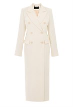 White fitted coat - photo 31729