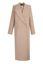 Light beige straight coat - photo 31735