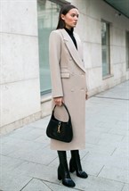 Light beige straight coat - photo 31737