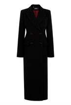 Women's black fitted coat - photo 31778