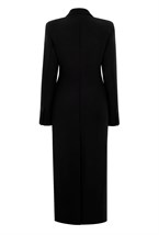 Women's black fitted coat - photo 31779