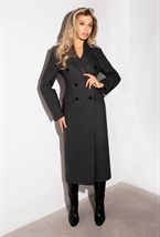 Women's gray fitted coat - photo 31794