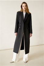 Women's gray fitted coat - photo 31795