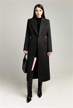 Women's gray fitted coat - photo 31796