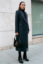 Graphite gray straight coat - photo 31798