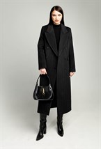 Women's gray striped coat - photo 31816