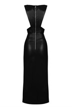 Leather sarf with thigh slit - photo 31840