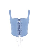 Corset with lacing denim - photo 32000