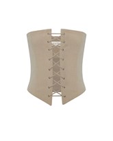 Straight corset top with lacing - photo 32020