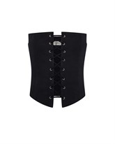 Straight corset top with lacing - photo 32024