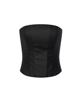 Straight corset made of eco leather - photo 32027