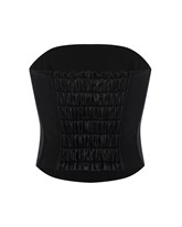 Straight corset made of eco leather - photo 32029