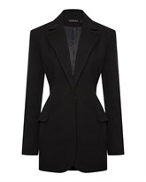 Long Blazer Black with Collar - photo 34874