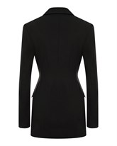 Long Blazer Black with Collar - photo 34875