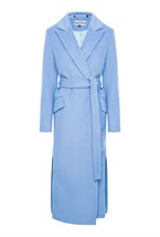 Coat-coat with slits blue - photo 35918