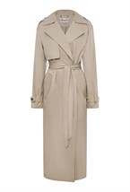 Cotton trench with buttons beige - photo 35935