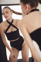 viscose top with ties - photo 36147