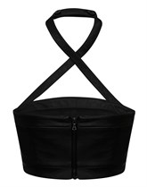 Leather top with ties - photo 36160