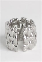 Wide sterling silver braided ring - photo 39524