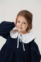 Microvelvet polka dot dress - photo 42956