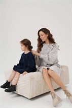 Microvelvet polka dot dress - photo 42958