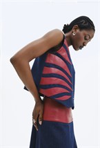 Grace Denim and Leather Vest - photo 45037