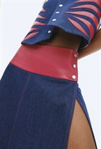 Grace Denim and Leather Vest - photo 45038