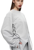 Sweatshirt with garters - photo 50331