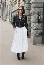 Leather jacket shortened "SANDRA" - photo 50597