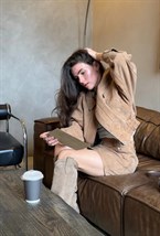 Suede aviator bomber jacket - photo 50718