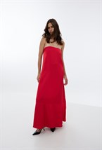 Silk Dress Aegean Goddess Crimson - photo 51371