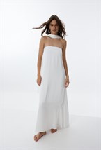 Silk Dress Aegean Goddess Pearl - photo 51376