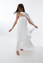 Silk Dress Aegean Goddess Pearl - photo 51378