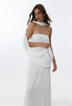 Silk Dress Aegean Goddess Pearl - photo 51380