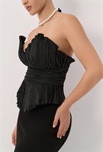 Black Pleated Corset - photo 55120