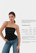 Black corset with peplum - photo 55130