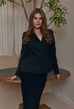 Single-breasted jacket with bulky pockets - photo 55146