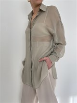 Chiffon overcoat shirt - photo 6427