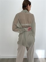 Chiffon overcoat shirt - photo 6428