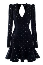 Mini dress with open back and mirrors - photo 6665