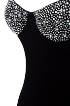 Mini dress with crystals on the chest - photo 6673