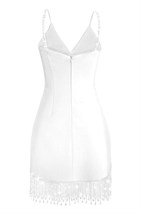 Strappy mini dress with fringes - photo 6678