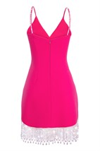 Strapless Mini Dress with Fringe - photo 6684